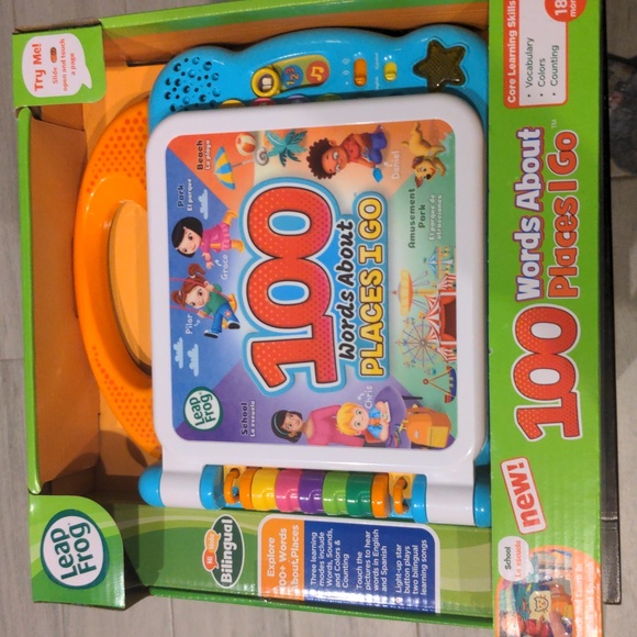 NEW Leap Frog 100 Words About the Places I Go Bilingual (English/Spanish) - Picture 1 of 17